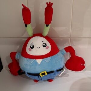 Charming Red and Blue Sponge Bob Crab Plush Toy
